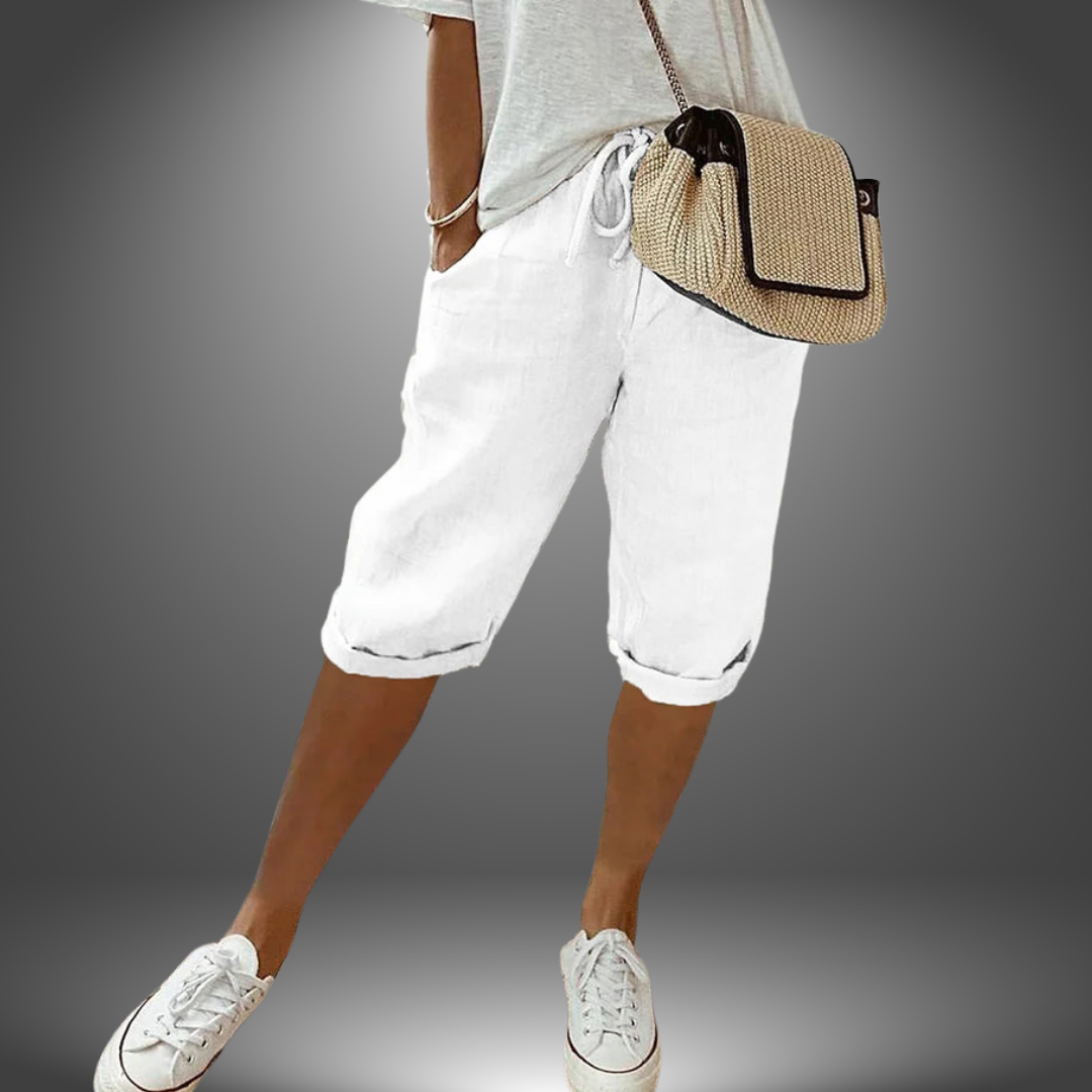 Siry | Pantaloni Corti Artigianali in Cotone Da Donna