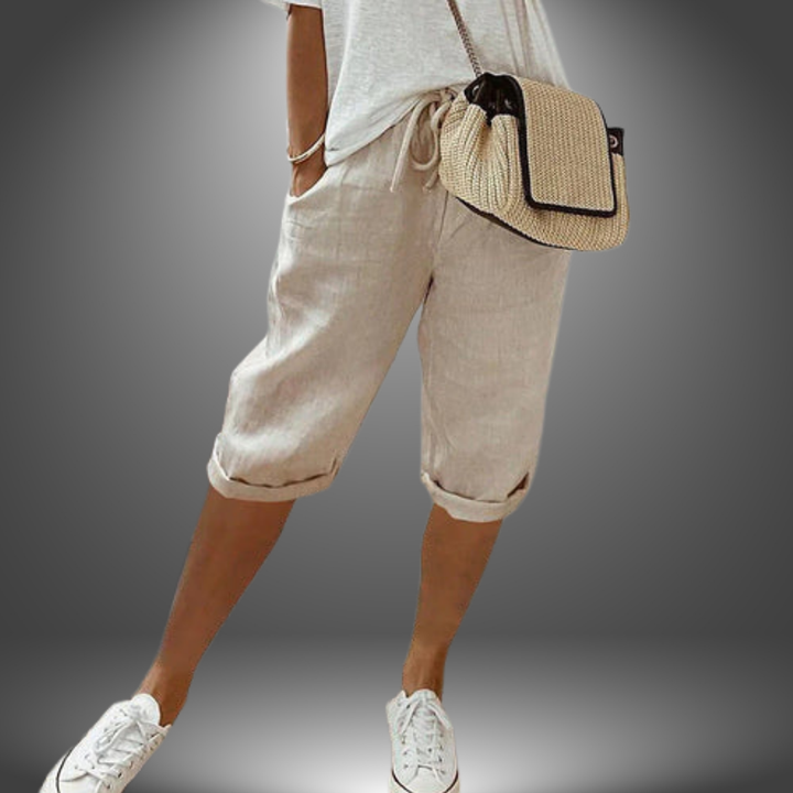 Siry | Pantaloni Corti Artigianali in Cotone Da Donna