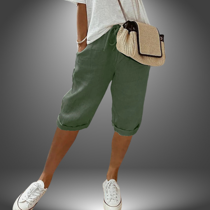 Siry | Pantaloni Corti Artigianali in Cotone Da Donna