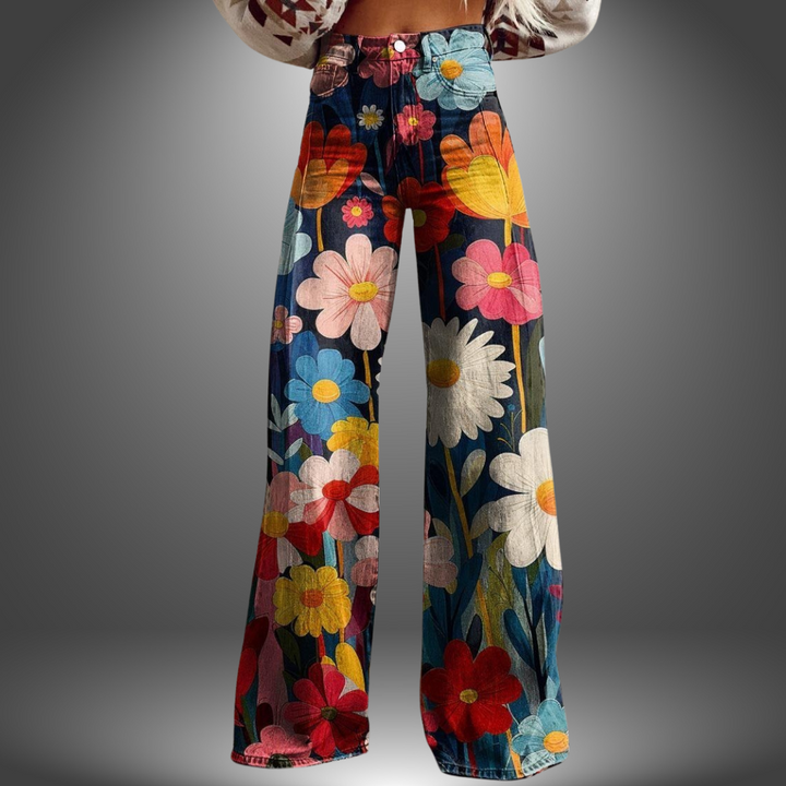 Olivia | Pantaloni Premium Stile Floreale