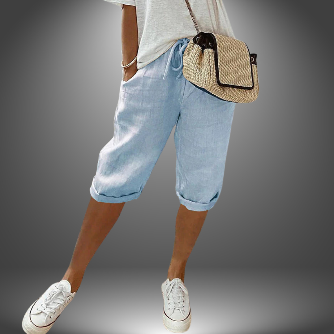 Siry | Pantaloni Corti Artigianali in Cotone Da Donna