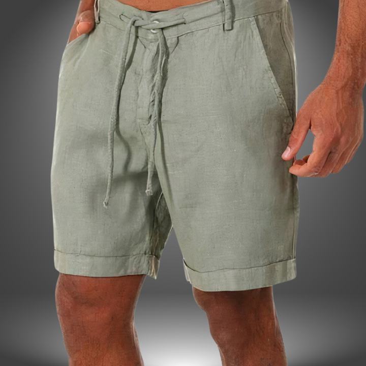Roberto | Pantaloni Corti Artigianali in Lino Naturale