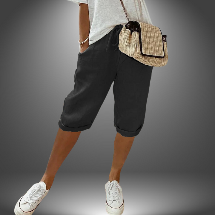 Siry | Pantaloni Corti Artigianali in Cotone Da Donna