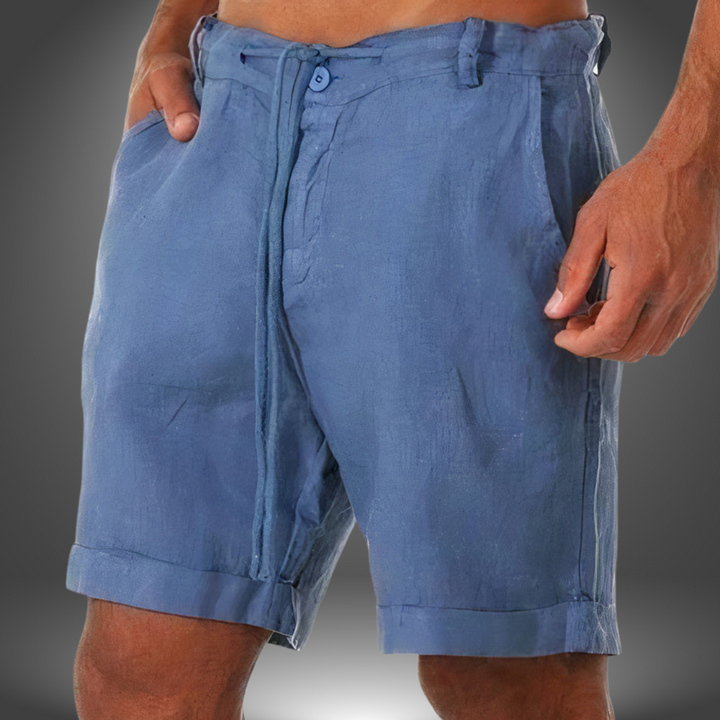 Roberto | Pantaloni Corti Artigianali in Lino Naturale
