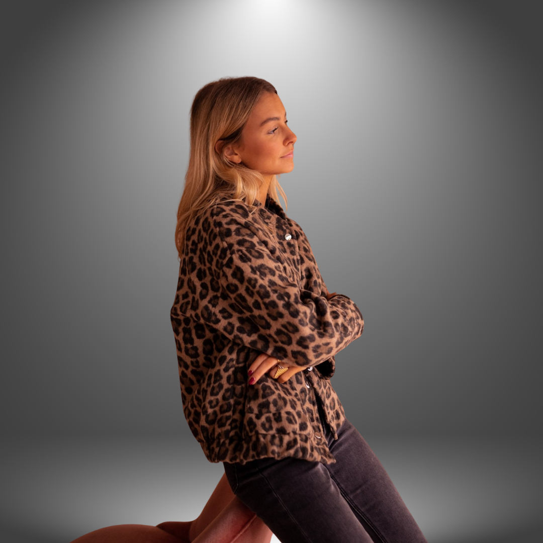 Alice | Giacca Artigianale Leopardata