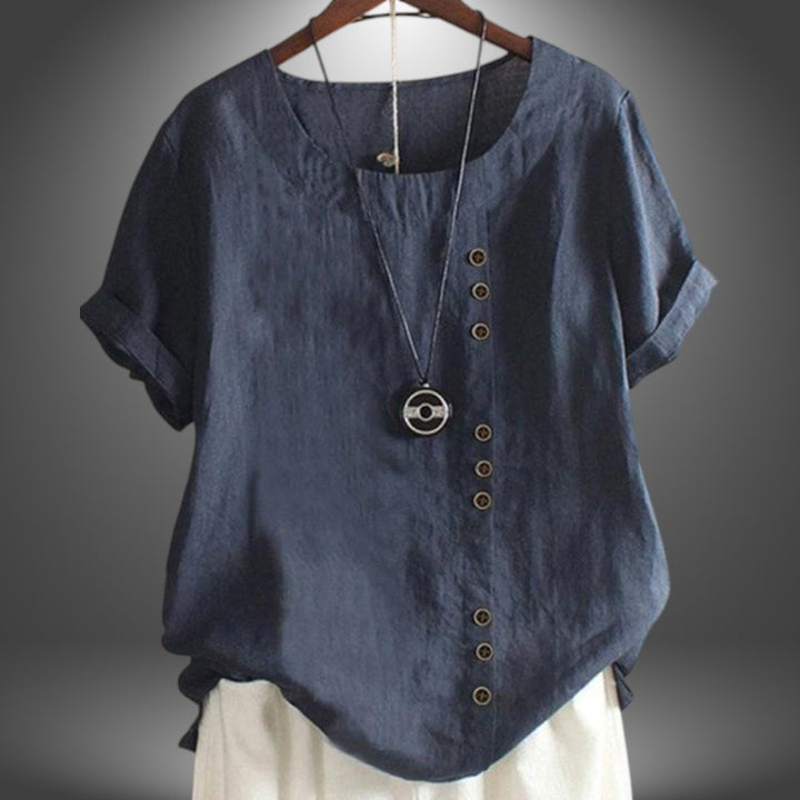 Kelly | Blusa Artigianale In Lino da Donna