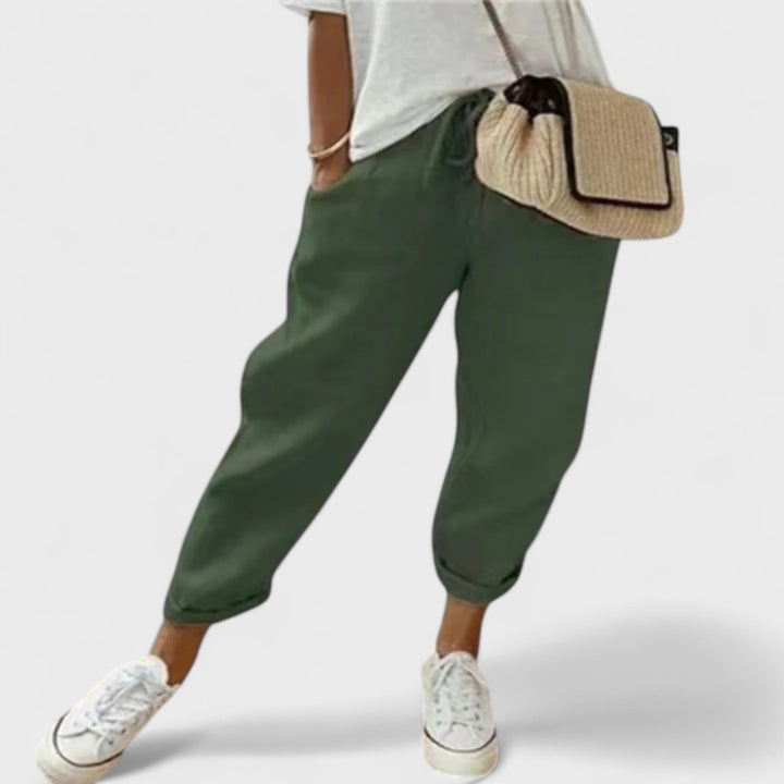 Nicole | Pantaloni in Cotone Artigianale da Donna