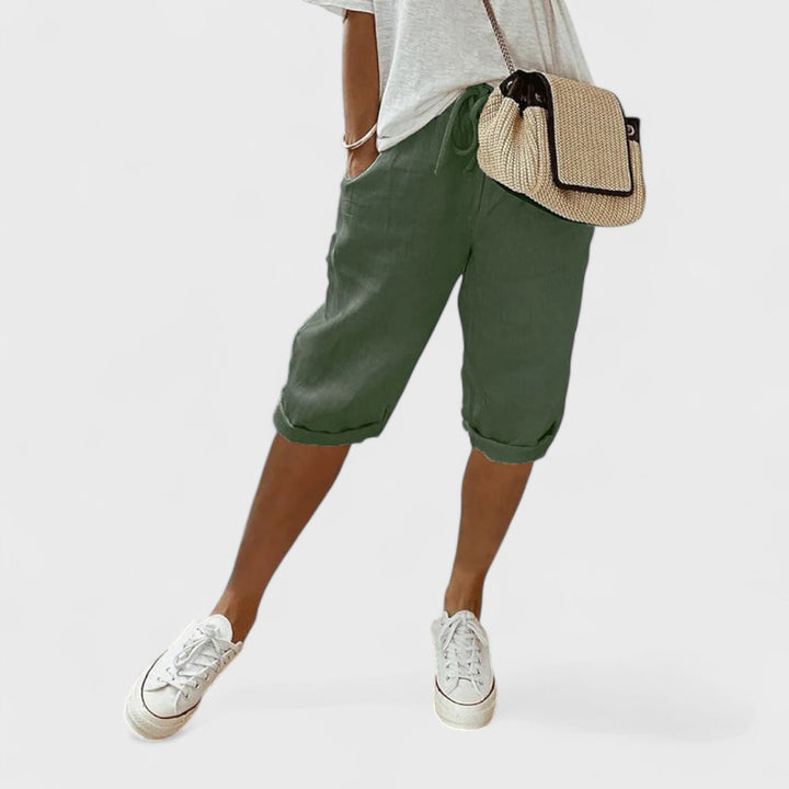 Michela | Pantaloni Corti Artigianali da Donna in Cotone