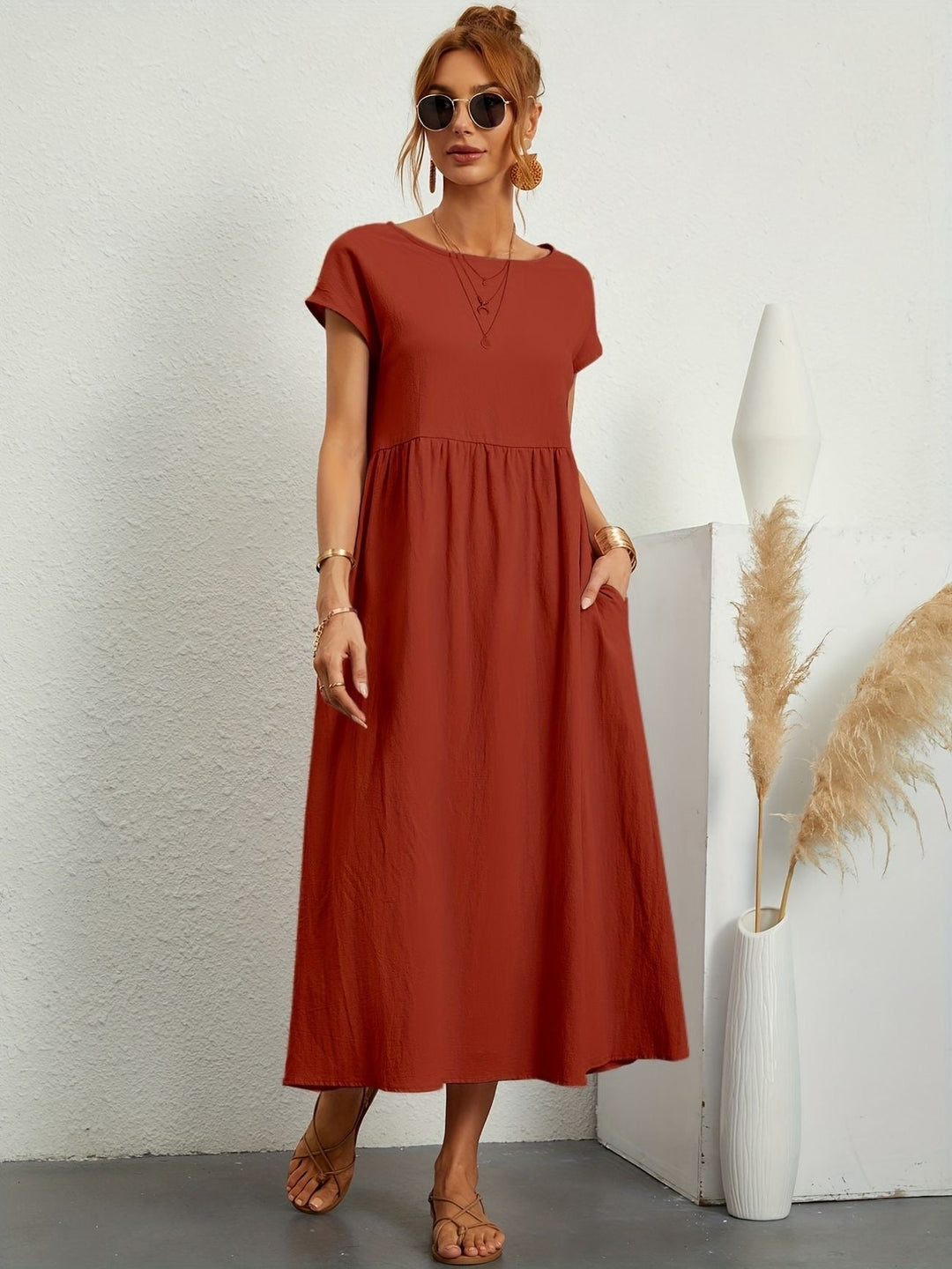 Brenda™ | Vestito Casual Premium in Viscosa Stampata