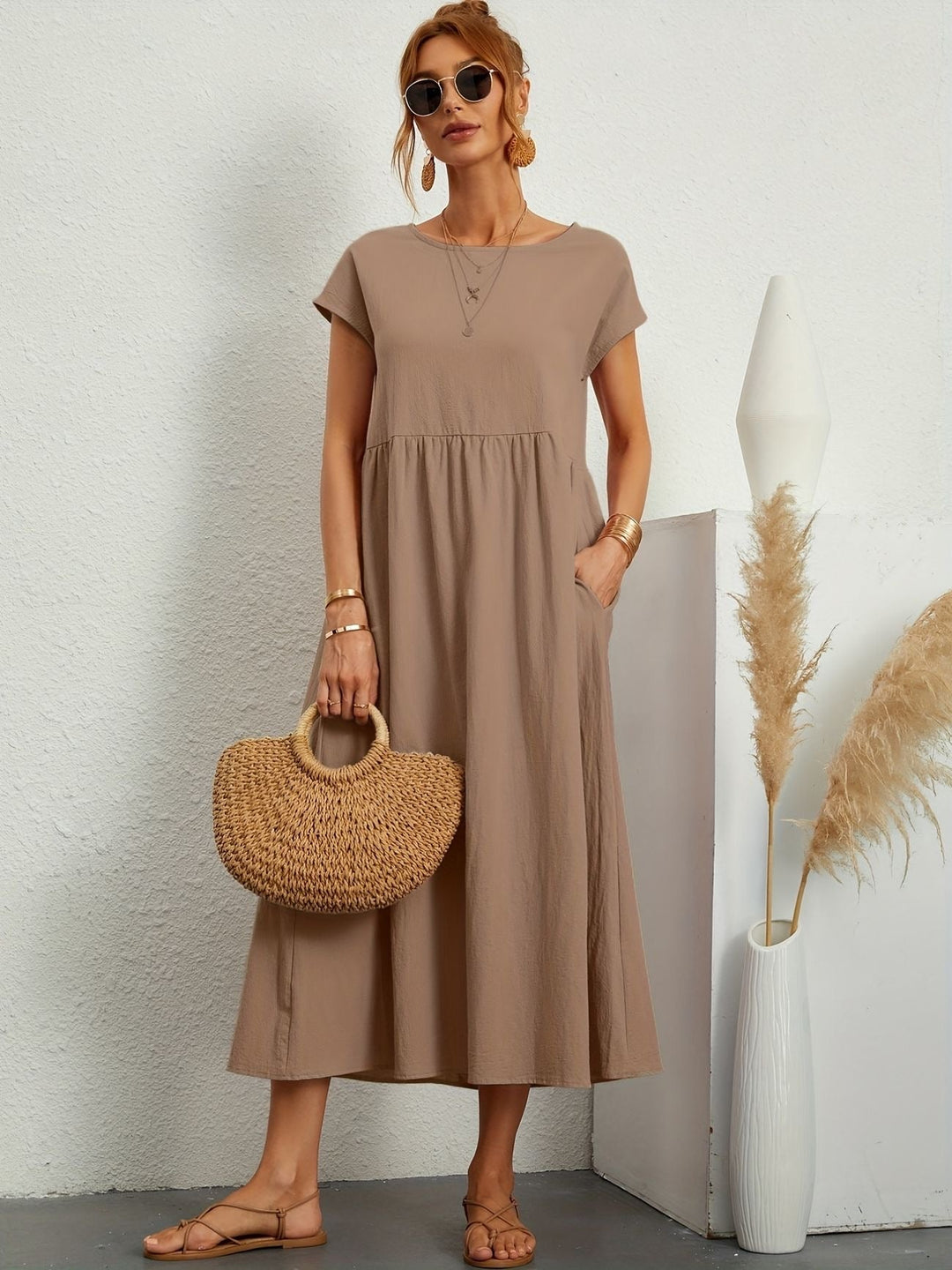 Brenda™ | Vestito Casual Premium in Viscosa Stampata