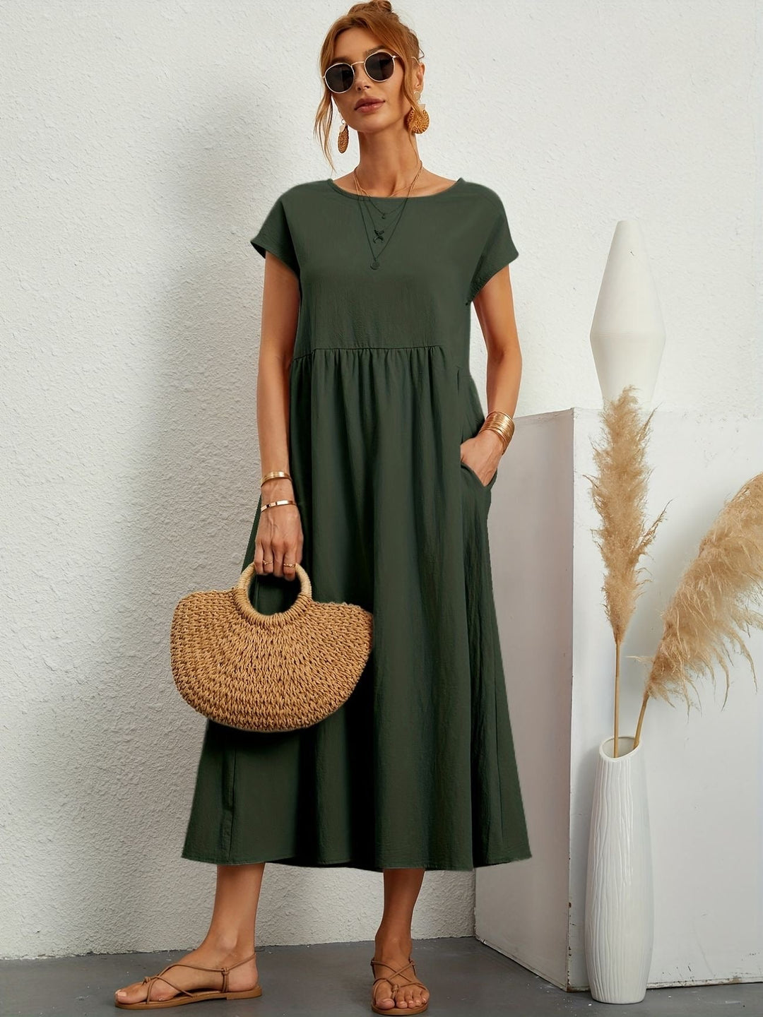 Brenda™ | Vestito Casual Premium in Viscosa Stampata