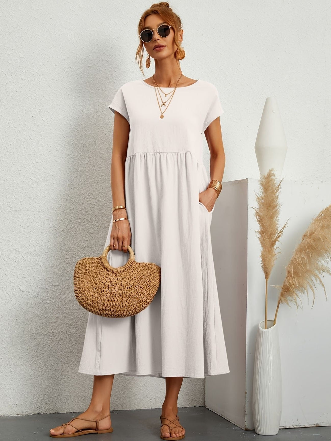 Brenda™ | Vestito Casual Premium in Viscosa Stampata