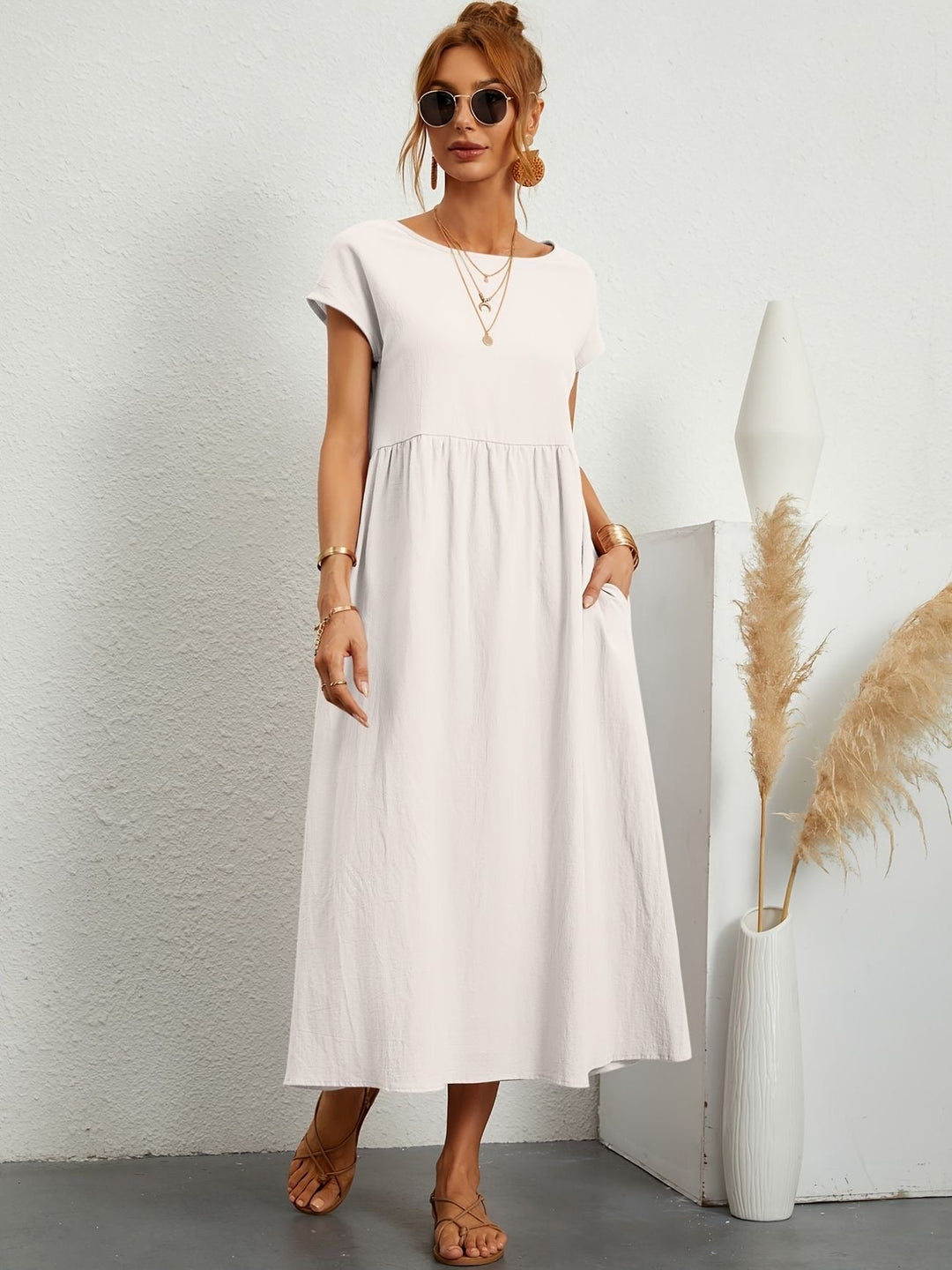 Brenda™ | Vestito Casual Premium in Viscosa Stampata