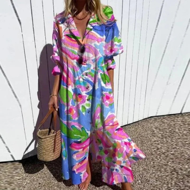 Rosalie™ | Abito Boho Premium in Viscosa Sostenibile