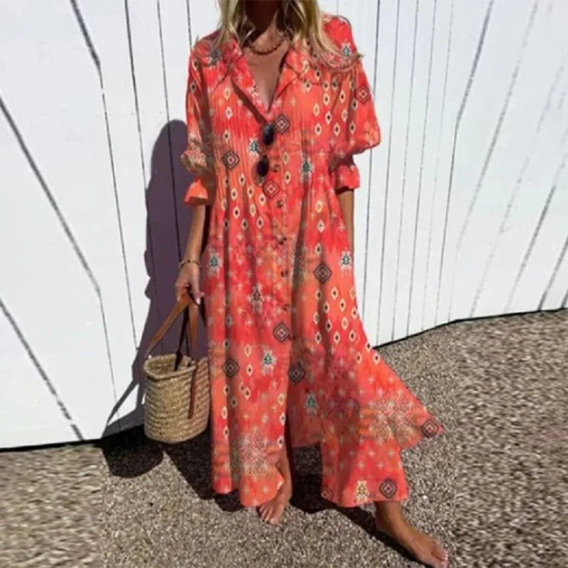 Rosalie™ | Abito Boho Premium in Viscosa Sostenibile