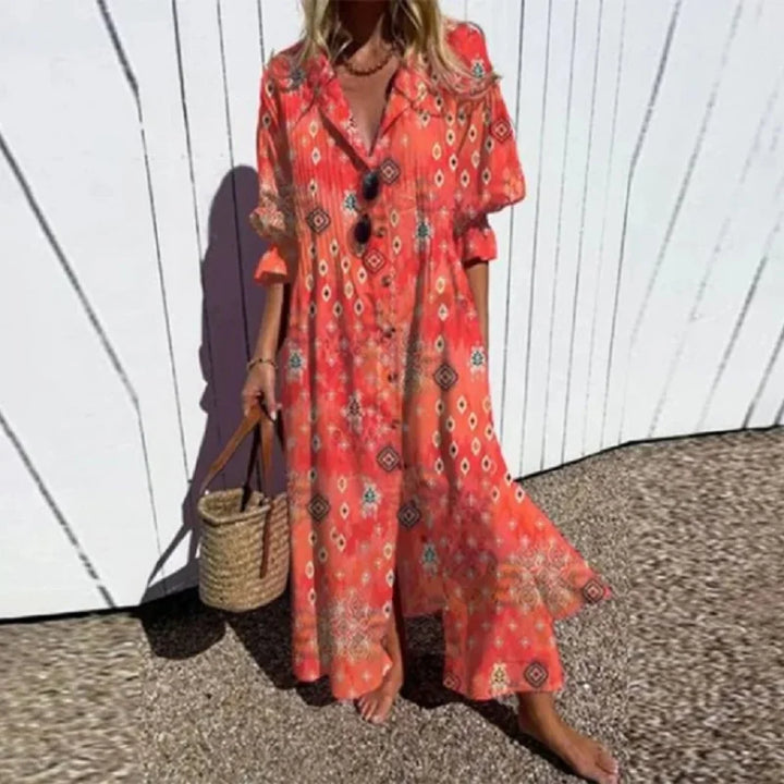 Rosalie™ | Abito Boho Premium in Viscosa Sostenibile