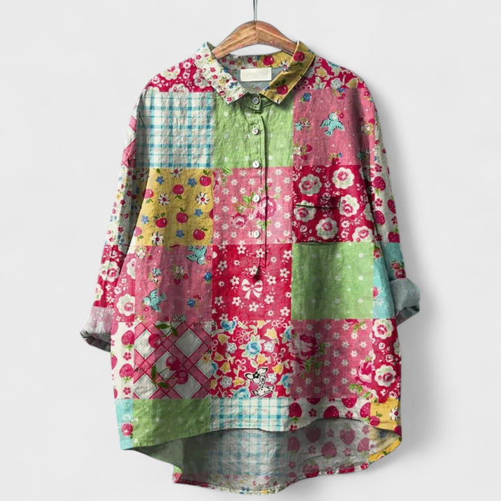 Virginia | Camicia Floreale Artigianale da Donna