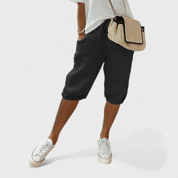 Michela | Pantaloni Corti Artigianali da Donna in Cotone