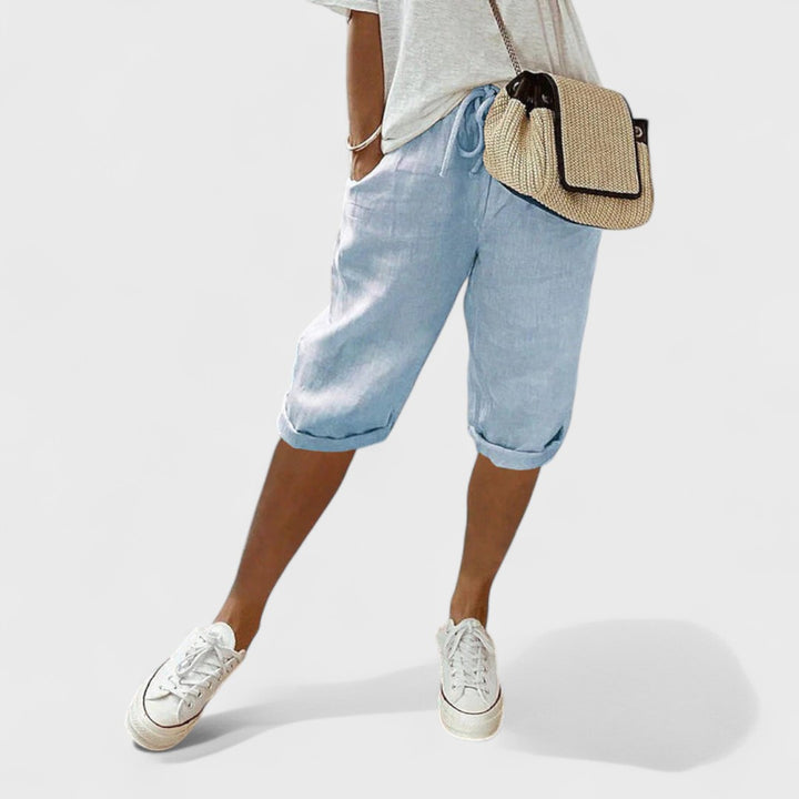 Michela | Pantaloni Corti Artigianali da Donna in Cotone