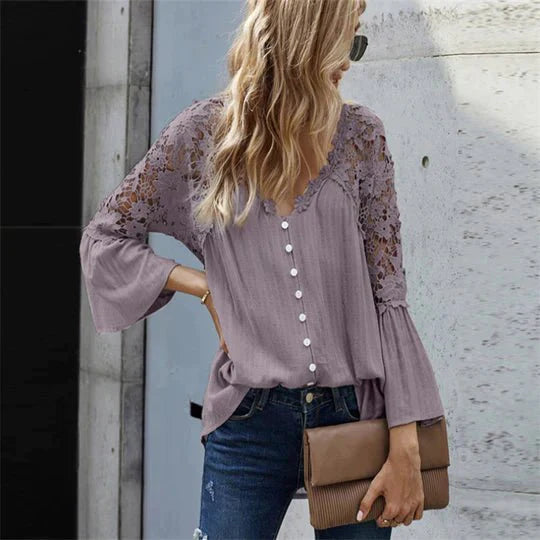 Sara | Blusa in pizzo floreale